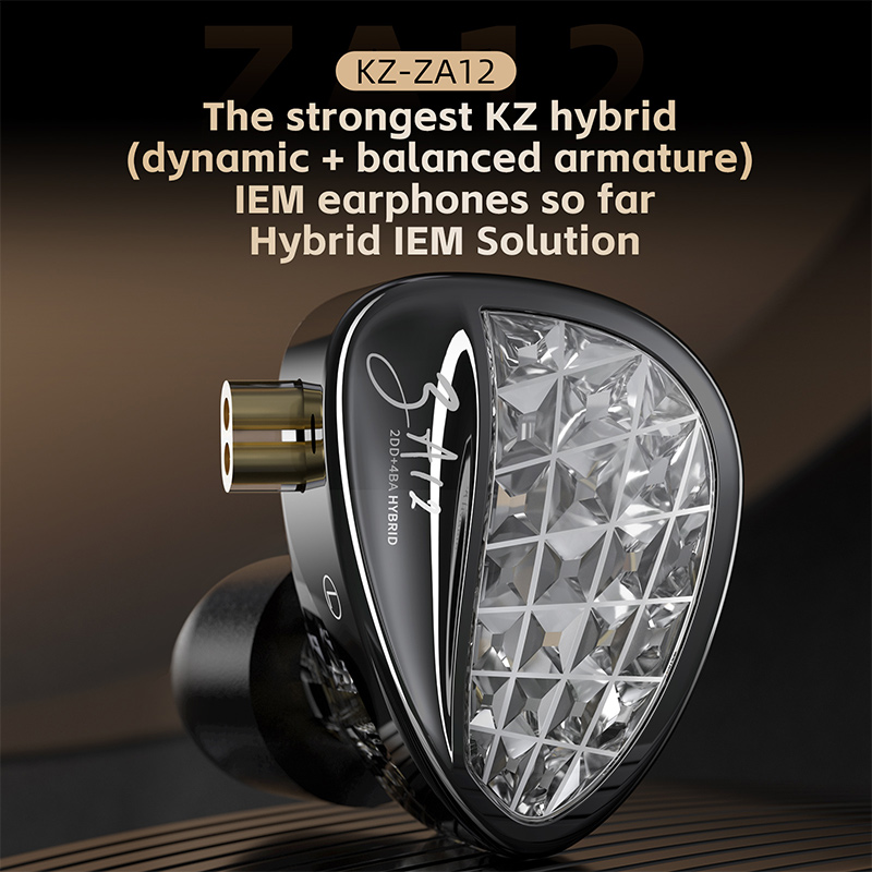 KZ ZA12 2DD+4BA Hybrid IEM Hea - đánh giá và giá Office Work Tech