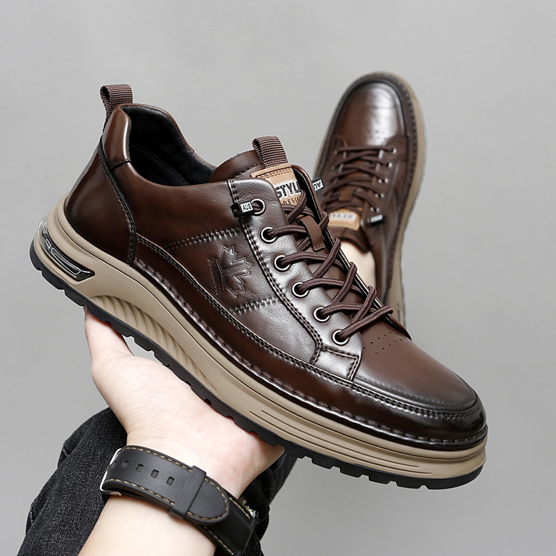 Luxury Genuine Leather Mens Ca - đánh giá và giá Office High Tech